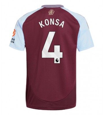 Aston Villa Ezri Konsa #4 Primera Equipación 2024-25 Manga Corta